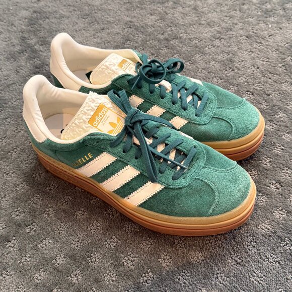 Adidas Originals Gazelle Bold Sneakers – Green, Size 9 - Picture 1 of 6